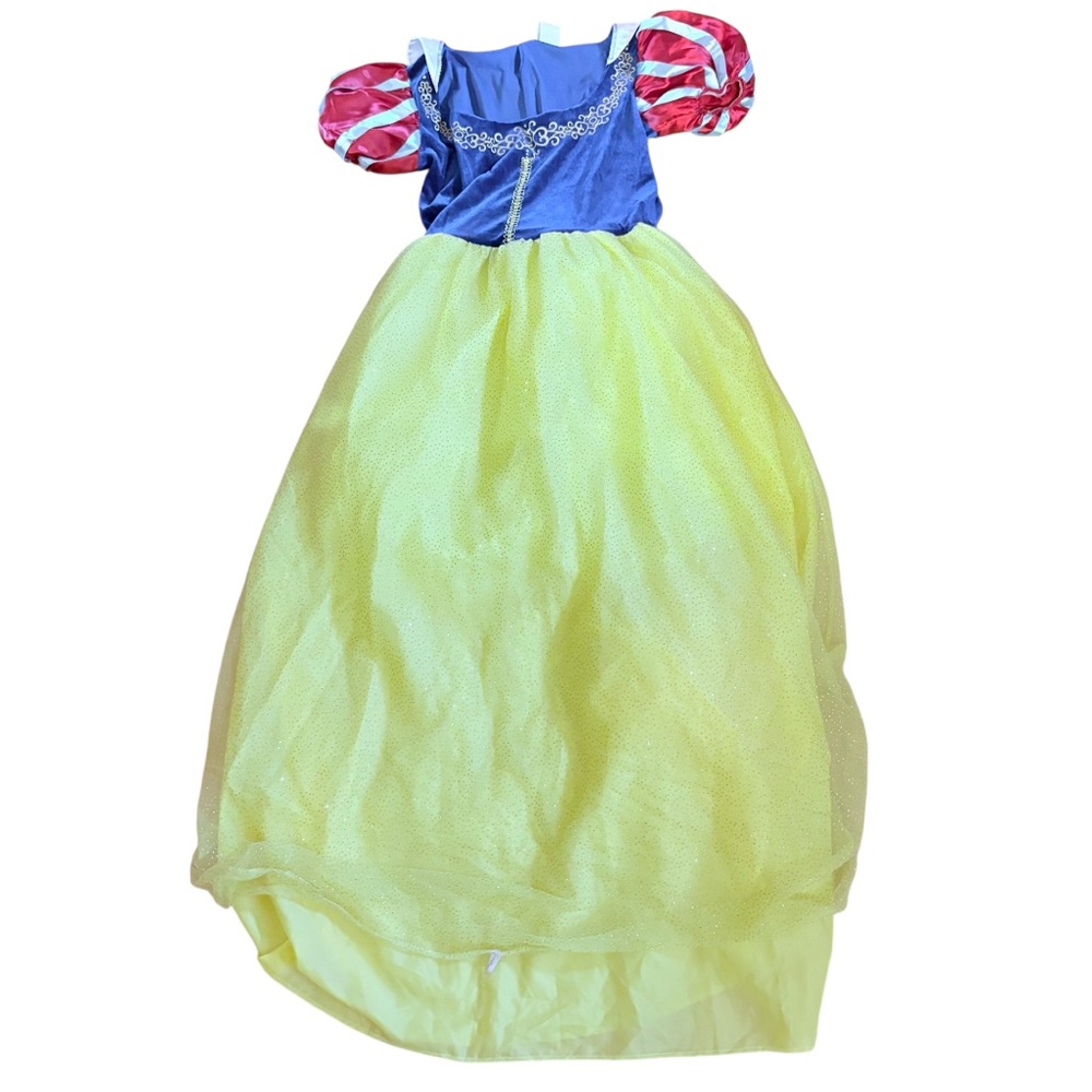 Disney Snow White Dress Adult Women’s Large Glitter Tulle Blue Yellow